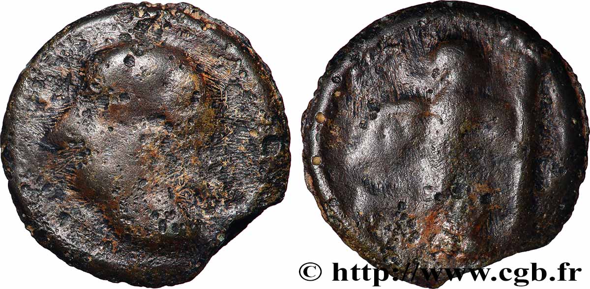 GALLIA BELGICA - REMI (Regione di Reims) Potin au guerrier, dit “à l’ange” q.BB