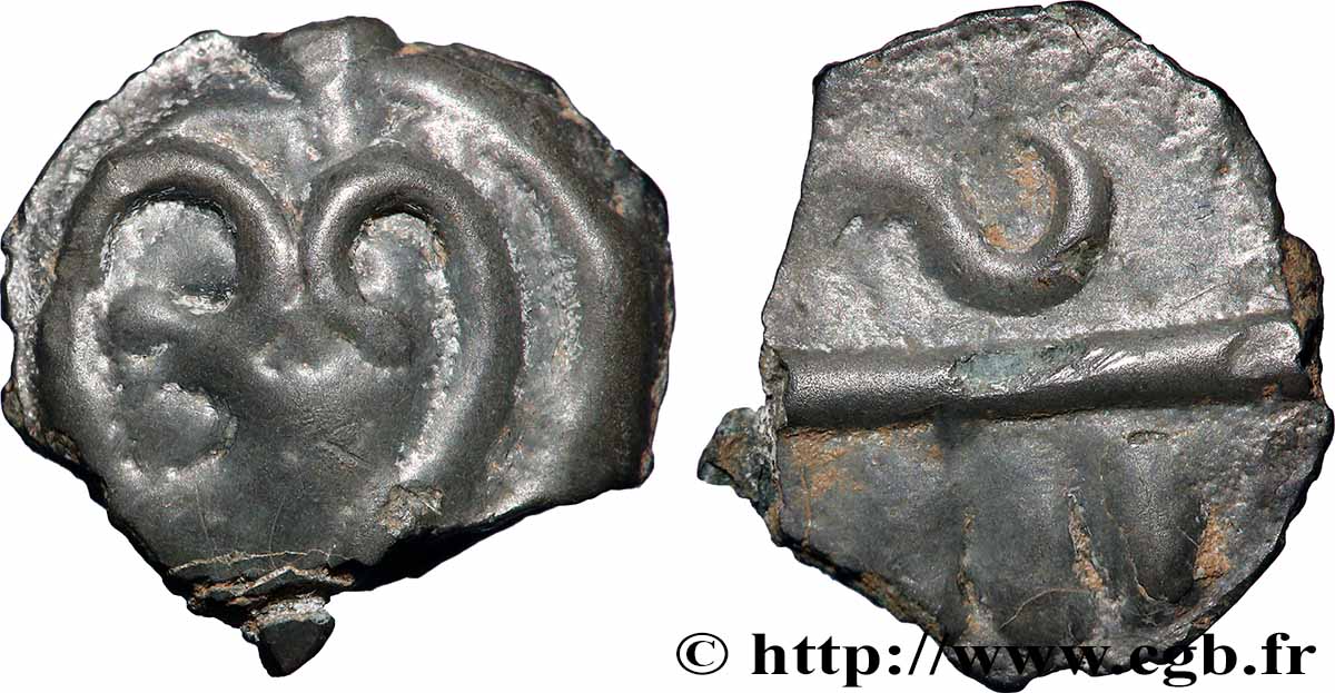 GALLIEN - BELGICA - BELLOVACI (Region die Beauvais) Potin aux chevrons - variante de droit fVZ