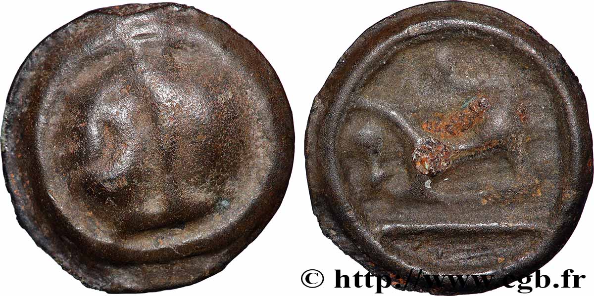 BITURIGES CUBES, INCERTAINES Potin au cheval TTB