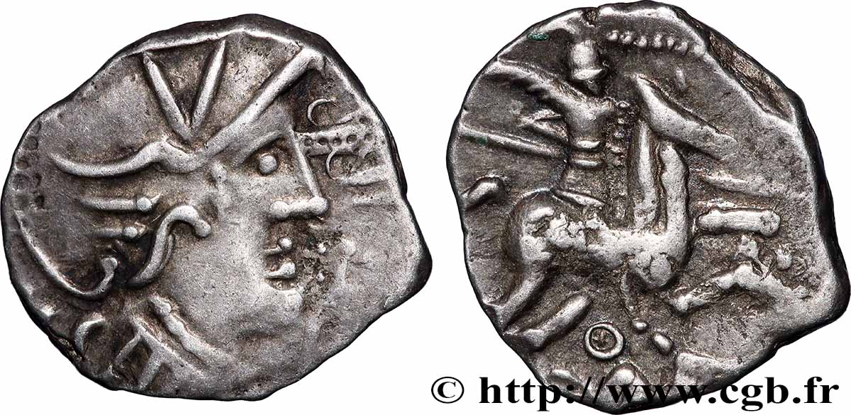 GALLIA - RHONE VALLEY Denier au cavalier, indéterminé AU