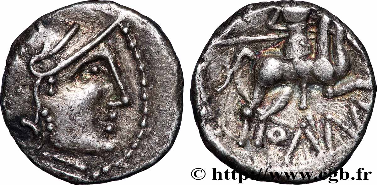 GALLIA - VALLE DELLO RHONE Denier au cavalier de la Vallée du Rhône, COMA q.SPL