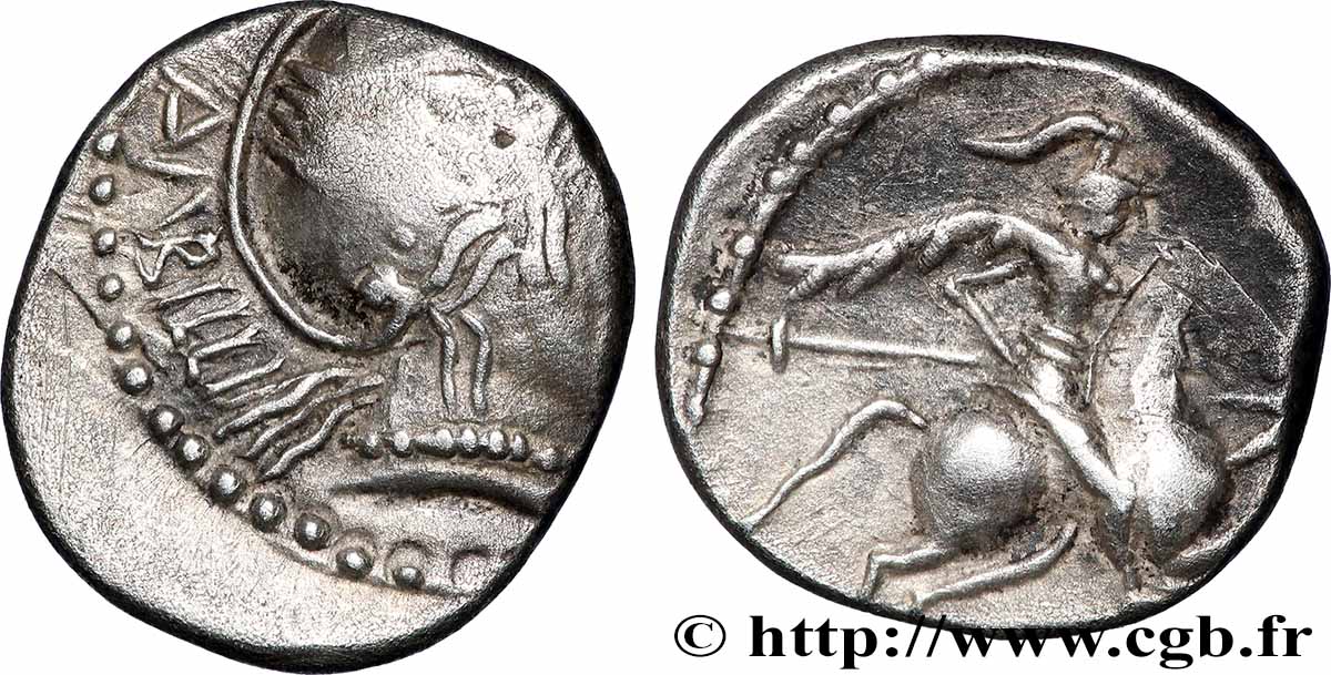 GALLIEN - TAL DAS RHONE Denier au cavalier AMBILLI / EBVRO fVZ