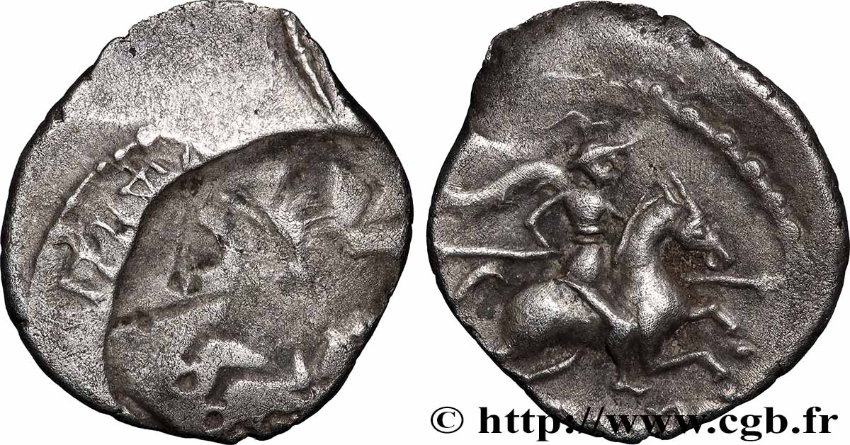 GALLIA - RHONE VALLEY Denier au cavalier - incus AU