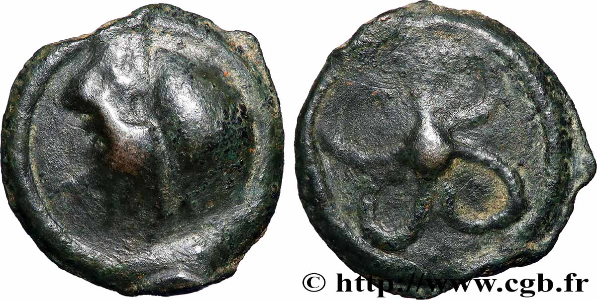 BITURIGES CUBI, INCERTI Potin au swastika BB