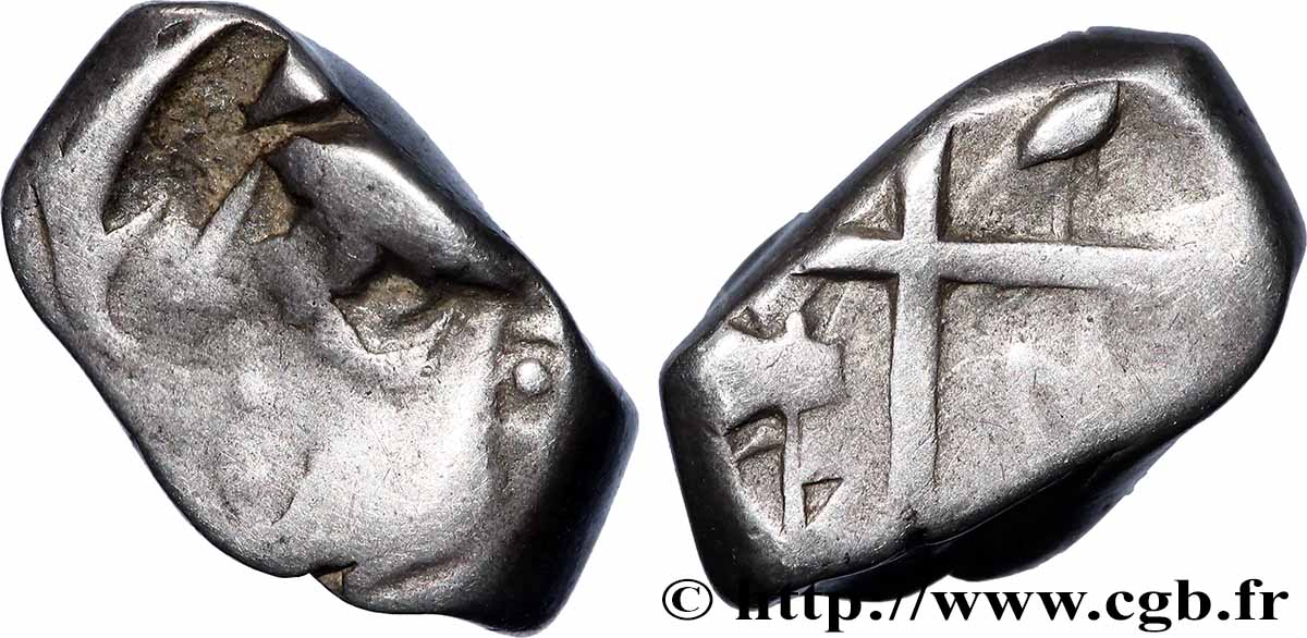 GALLIA - SUDOVESTE DELLA GALLIA - VOLCÆ TECTOSAGES (Regione di Tolosa) Drachme “à la tête cubiste”, S. 1 BB