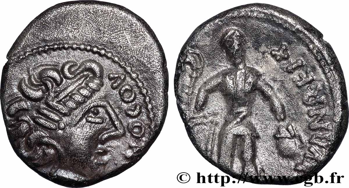 GALLIA - ÆDUI (BIBRACTE, Area of the Mont-Beuvray) Denier DVBNOCOV / DVBNOREIX AU/XF