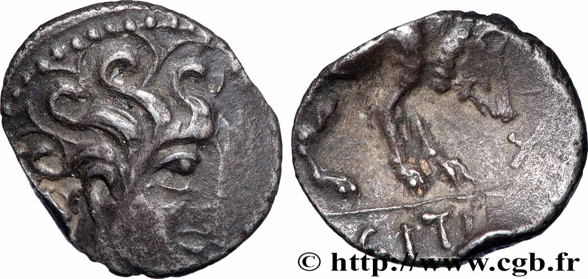 GALLIA - GALLIA DELLO SETTENTRIONALE - ÆDUI (BIBRACTE, Regione dello Mont-Beuvray) Denier EDVIS à l’ours q.SPL/BB