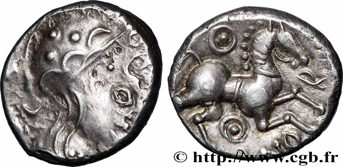 GALLIA - ÆDUI (BIBRACTE, Area of the Mont-Beuvray) Denier ANORBOS / DVBNO AU/AU