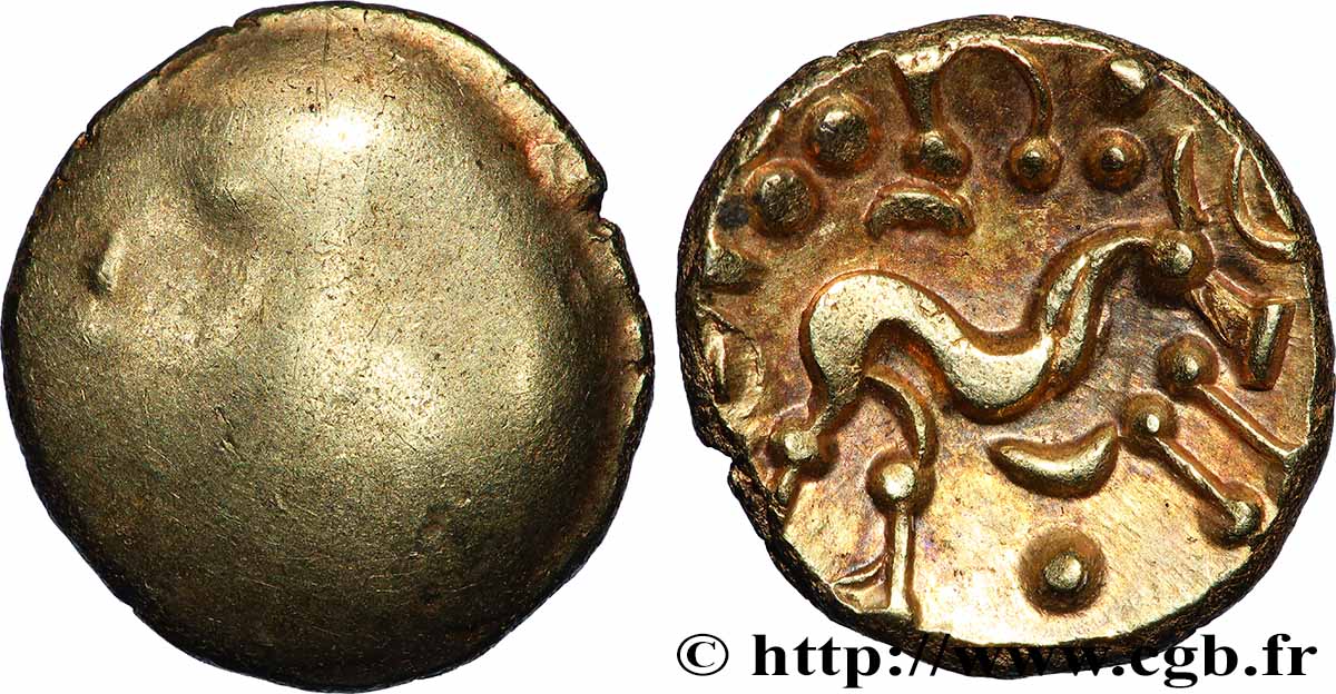 GALLIA BELGICA - AMBIANI (Area of Amiens) Statère d&nbsp;or uniface MS