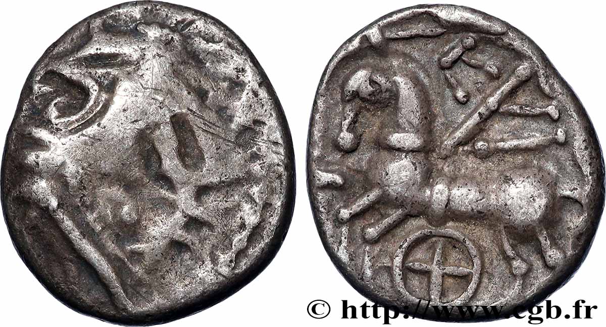 GALLIEN - BELGICA - LINGONES (Region die Langres) Denier KALETEDOY à la rouelle SS