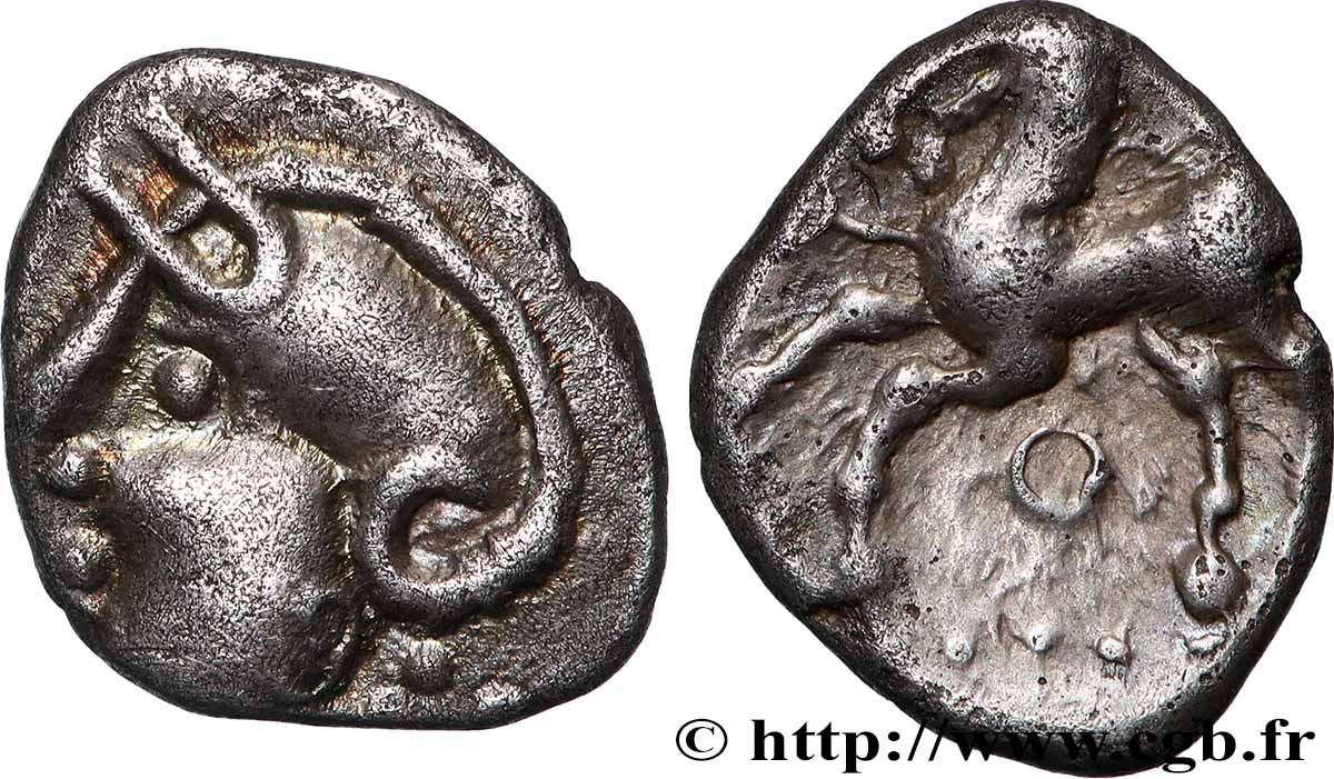 GALLIA - GALLIA DELLO SETTENTRIONALE - ÆDUI (BIBRACTE, Regione dello Mont-Beuvray) Denier à la tête casquée SPL/q.SPL