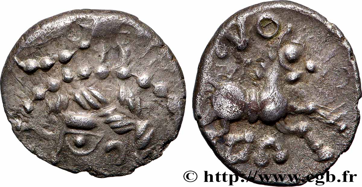 ÉDUENS (BIBRACTE, région du Mont-Beuvray) Denier DOVBNO TTB+