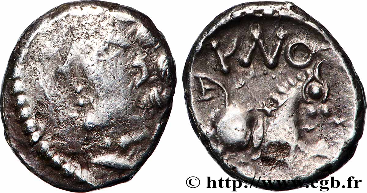 ÉDUENS (BIBRACTE, région du Mont-Beuvray) Denier DOVBNO TTB/SUP