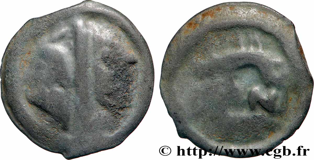 LINGONS (Région de Langres) Potin OYINDIA à la tête janiforme TB+