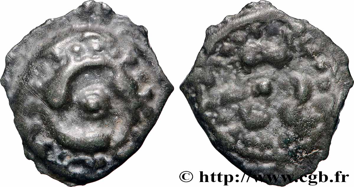 GALLIA BELGICA - LINGONES (Area of Langres) Potin aux trois poissons XF