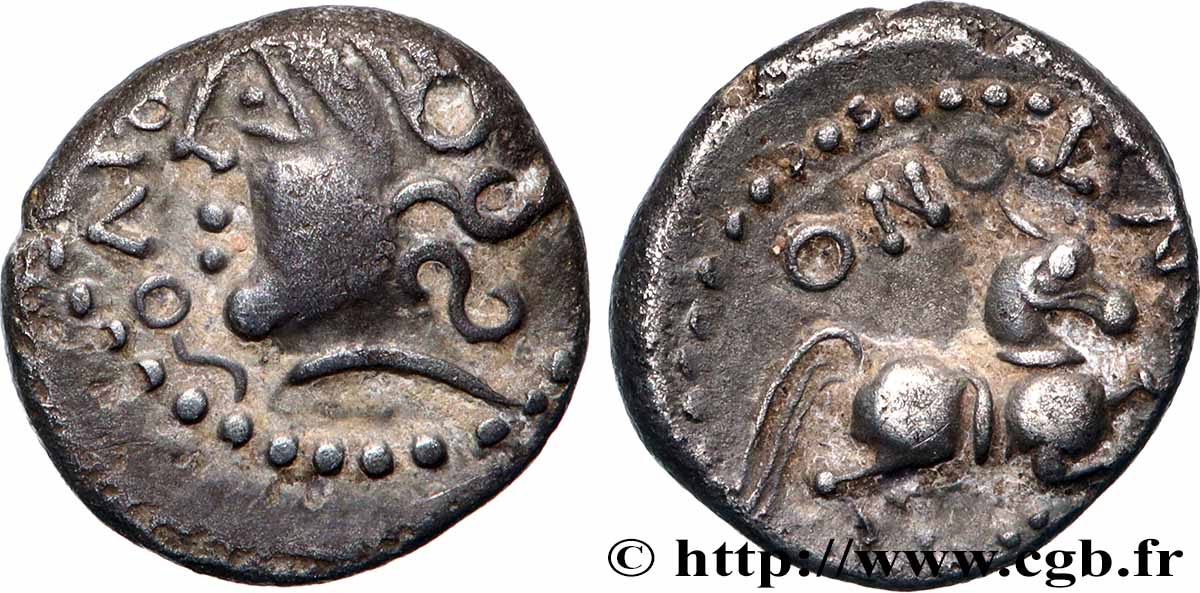 SANTONS / CENTRE-OUEST, Incertaines Denier ARIVOS / SANTONO TTB+/TTB