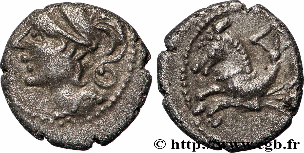 GALLIA - ALLOBROGES (Dauphiné area) Denier à l’hippocampe, tête à gauche AU