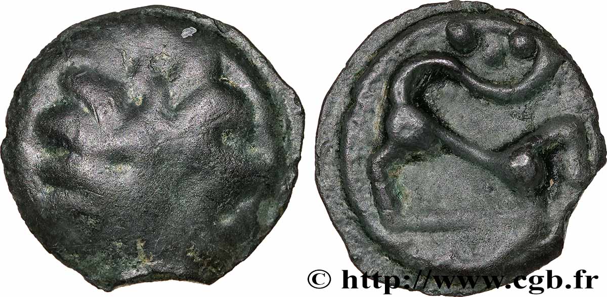 SÉQUANI - HELVETII, Unspecified (Current Switzerland) Potin au cheval filiforme, “type de la Tène” VF/AU