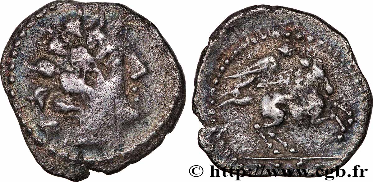 LÉMOVICES (Région de Limoges) Denier AVIACOS, classe II anépigraphe TTB