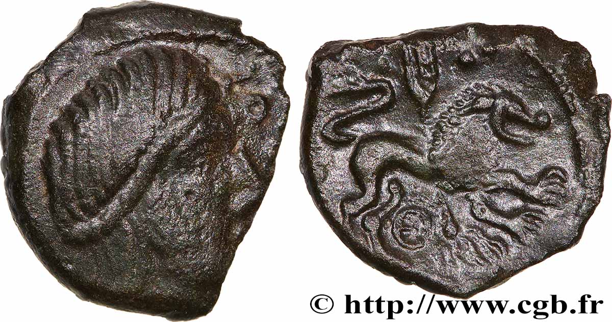 LEXOVII (Area of Lisieux) Bronze du type de CISIAMBOS au lion VF/AU