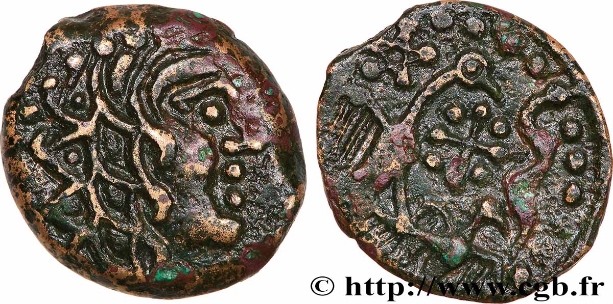 CARNUTES (Région de la Beauce) Bronze “aux oiseaux et au serpent” TTB+