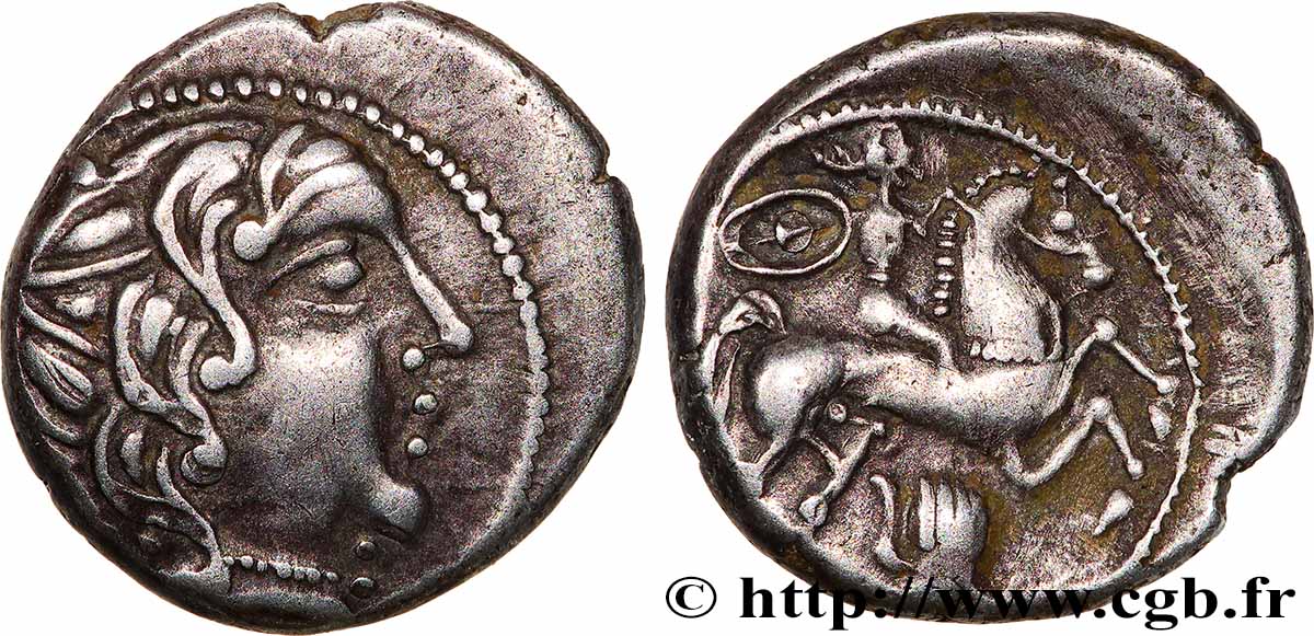 PICTONES / BITURIGES - MID-WESTERN, Unspecified Drachme au cavalier et à la main - P II B AU