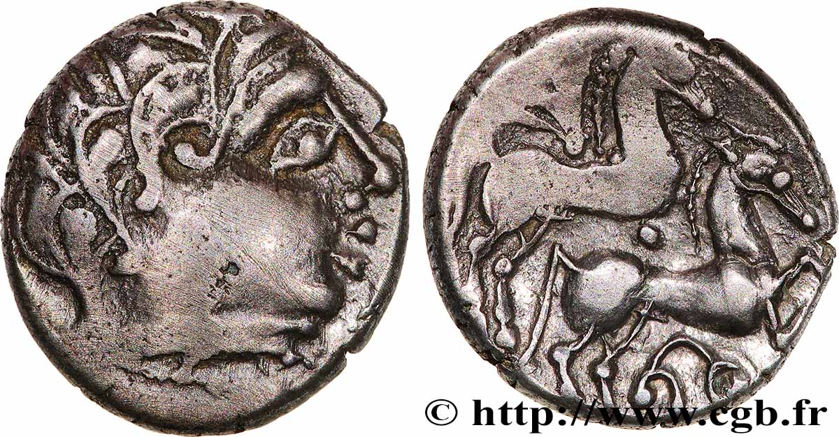 PICTONES / BITURIGES - MID-WESTERN, Unspecified Drachme aux deux chevaux - série A1 AU