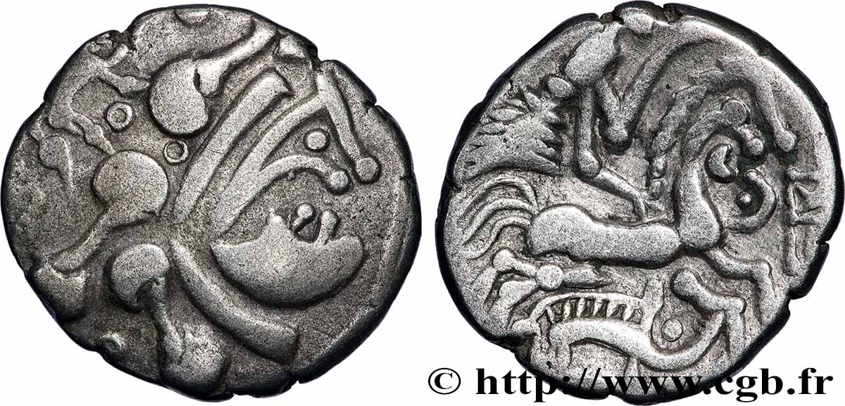 BAÏOCASSES (Région de Bayeux) Statère d’argent au sanglier, “style géométrique” TTB+