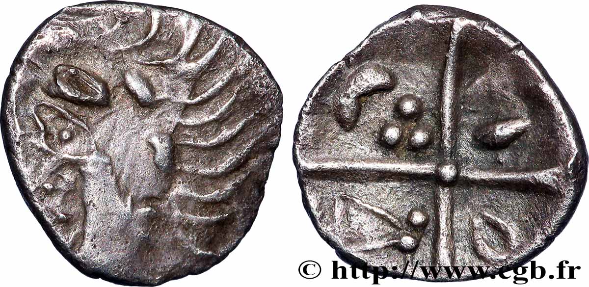 RUTÈNES (région de Rodez) Obole à la croix, S. 416 et 428, du type de Grabels TTB+