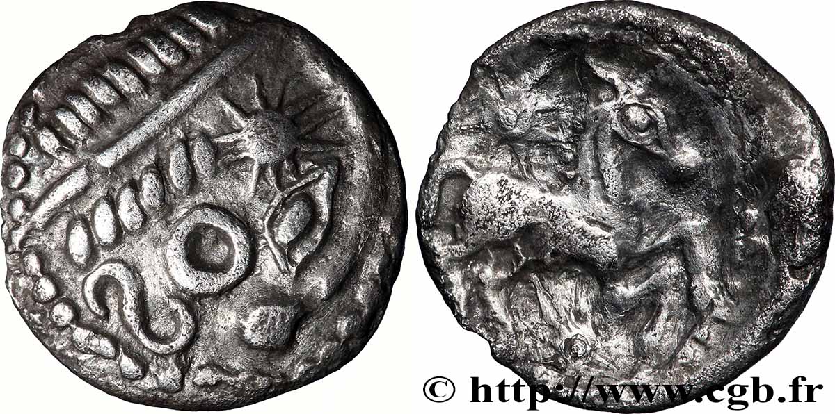 GALLIA - BELGICA - BELLOVACI (Regione di Beauvais) Quart de statère d’argent à l’astre SPL/q.SPL