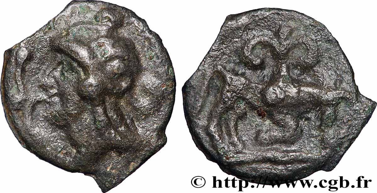 HIGH AND MIDDLE SEINE Potin au taureau et au lis, classe Ia AU/XF