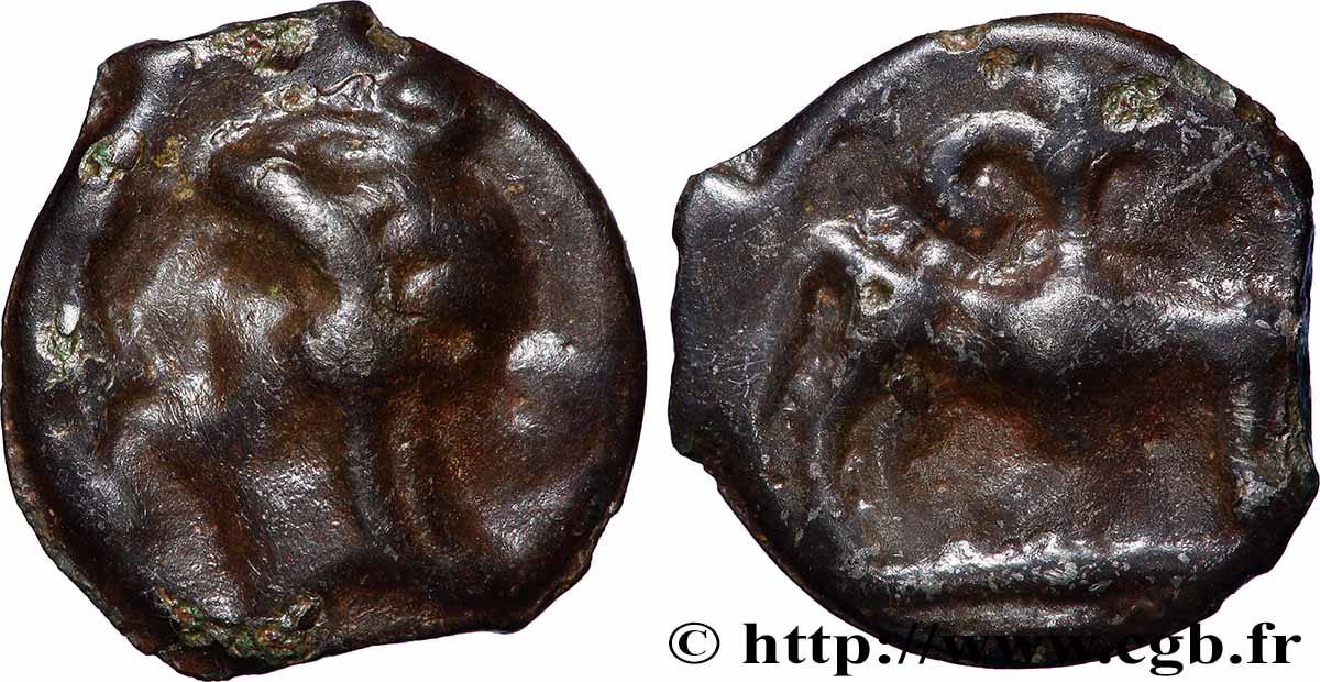 HAUTE ET MOYENNE SEINE Potin au taureau et au lis, classe Ia TTB