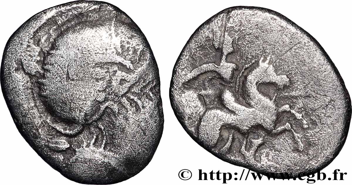 GALLIA - RHONE VALLEY Denier au cavalier, indéterminé VF