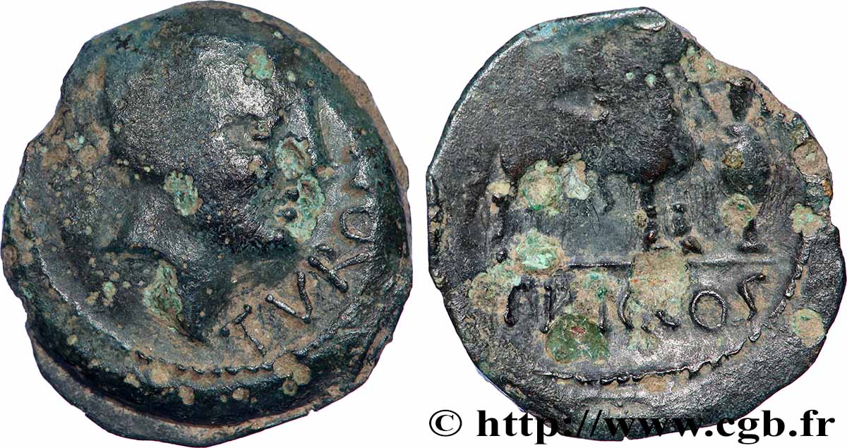 TURONS (Région de Touraine) Bronze TVRONOS TRICCOS à l’amphore TB+