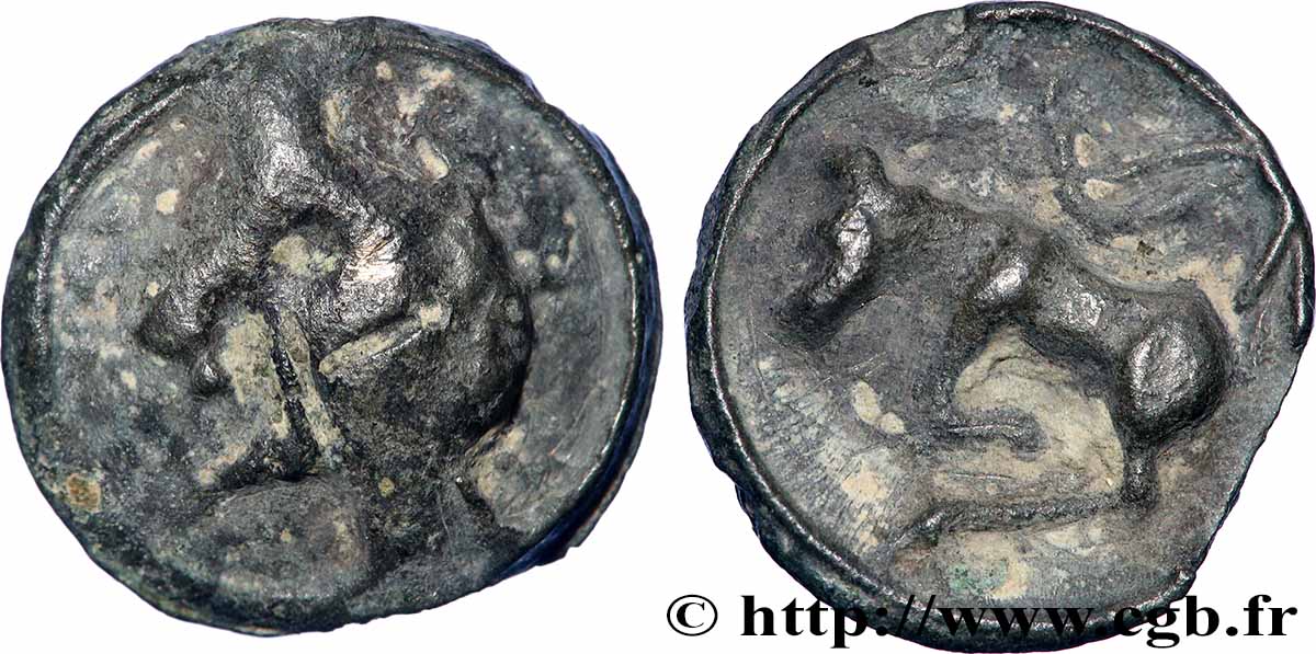 TURONES (Area of Touraine) Potin “à la tête diabolique” AU