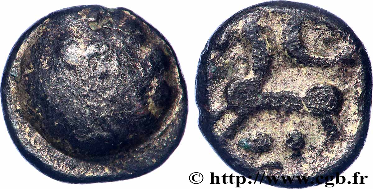 GALLIA BELGICA - REMI (Area of Reims) Quart de statère “aux segments de cercles” en bas électrum VF/VF