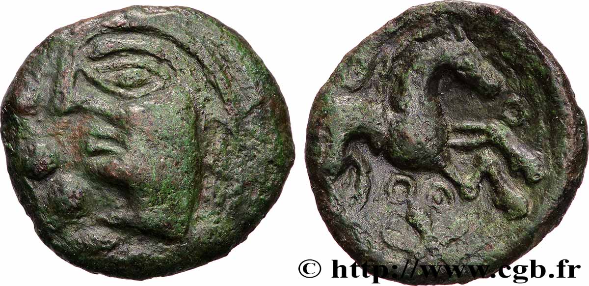 AMBIENS (Région d&nbsp;Amiens) Bronze au cheval et à la croix tréflée, BN 8427 TTB+