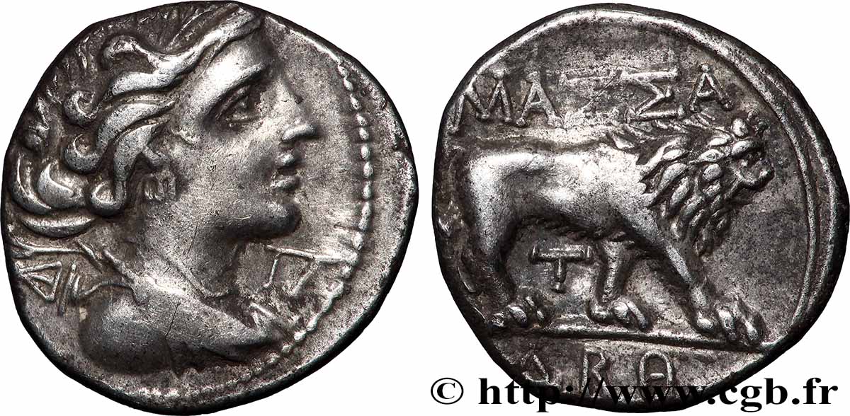 MASSALIA - MARSEILLE “Drachme légère” ou tétrobole TTB+