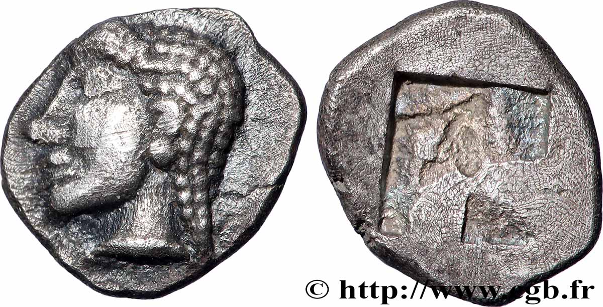 MASSALIA - MARSEILLE Obole du type du trésor d&nbsp;Auriol à la tête d&nbsp;Artémis TTB+