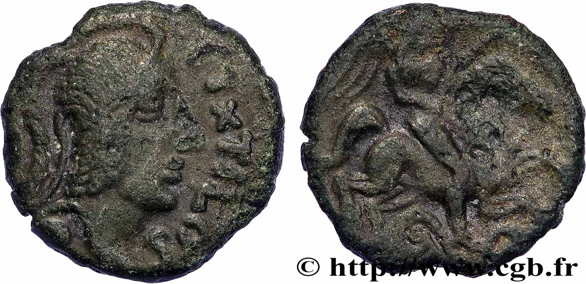 GALLIEN - CARNUTES (Region die Beauce) Bronze PIXTILOS classe VII au cavalier SS