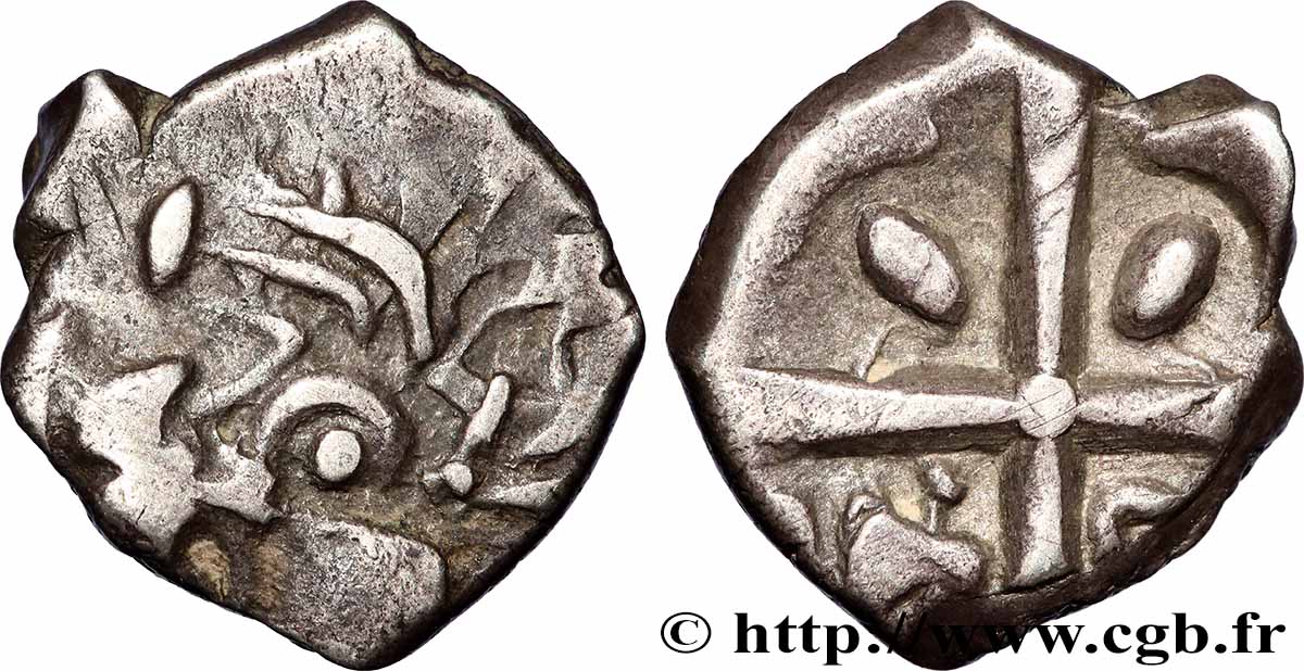 VOLQUES TECTOSAGES (région de Toulouse) Drachme “à la tête cubiste”, S. 1 TTB/TTB+