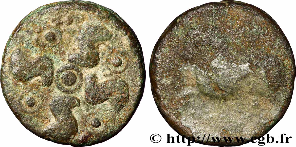 ÉBURONS (Belgique actuelle) Bronze au swastika, AVAVCIA TTB/TB