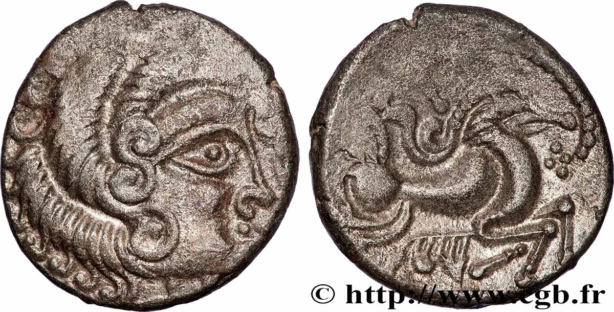 CORIOSOLITES (Région de Corseul, Cotes d&nbsp;Armor) Statère de billon, classe II au nez pointé TTB+
