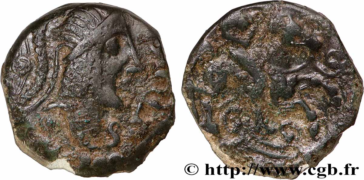 GALLIA - CARNUTES (Area of the Beauce) Bronze PIXTILOS classe VII au cavalier XF/VF