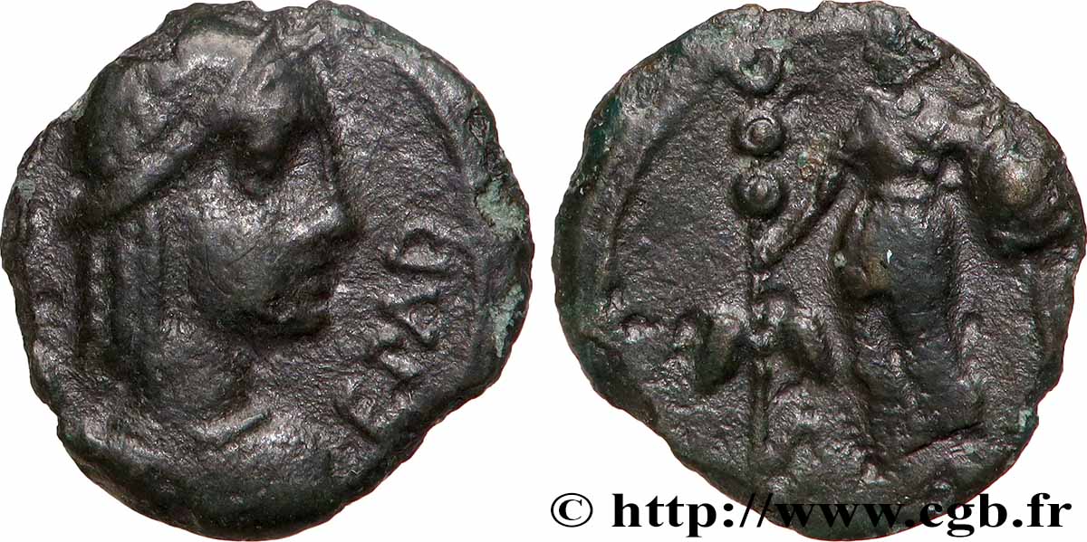GALLIA - ARVERNI (Area of Clermont-Ferrand) Bronze EPAD, au guerrier XF