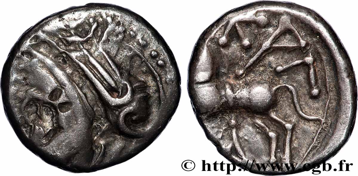 GALLIA BELGICA - LINGONES (Area of Langres) Denier KALETEDOY, B5 VF/AU