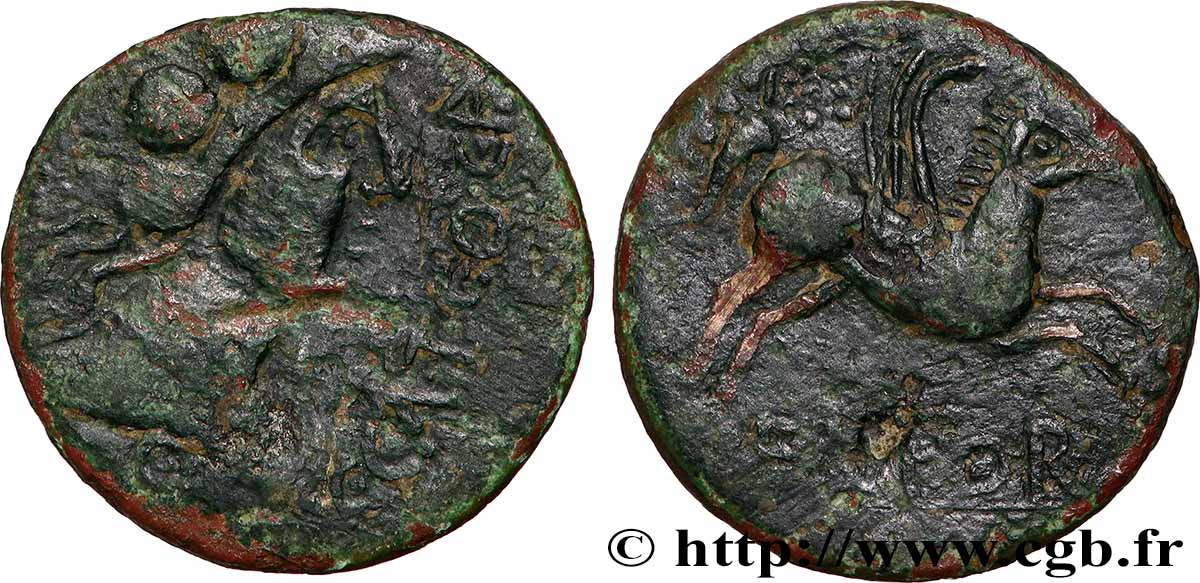 INDIGETES - EMPORIA / UNTIKESKEN (Province of Gerona- Ampurias) Unité de bronze ou as VF/XF