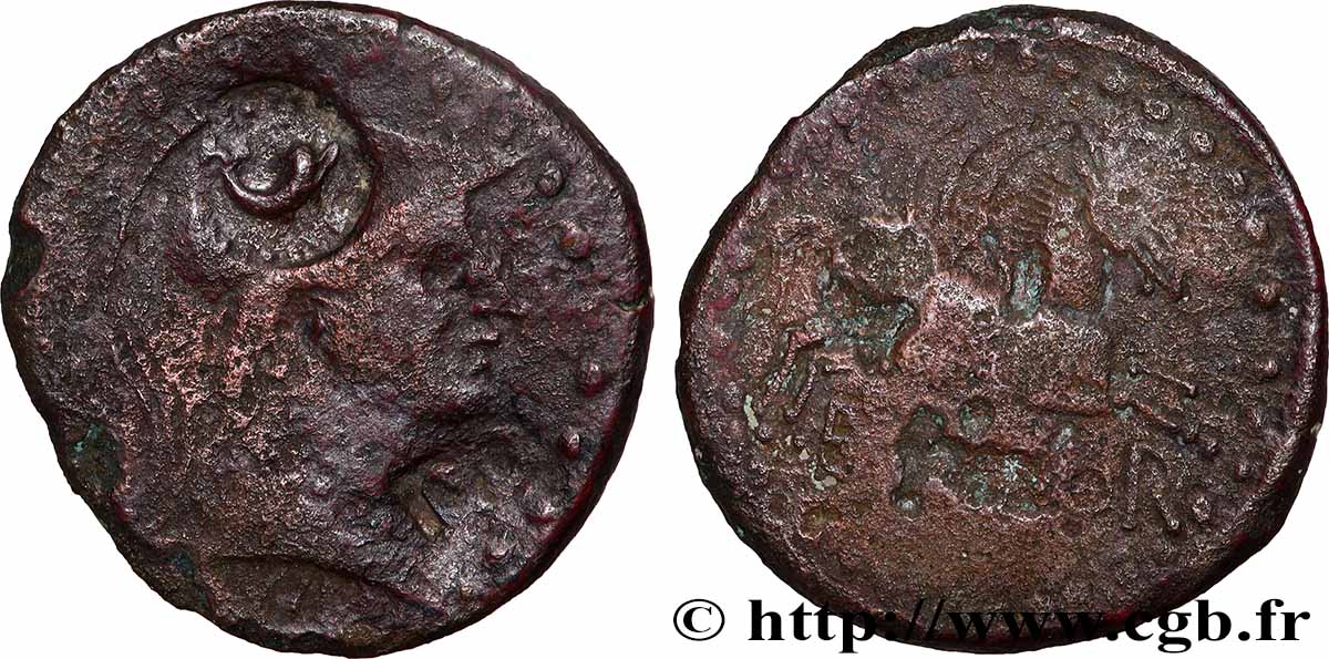INDIGETES - EMPORIA / UNTIKESKEN (Province of Gerona- Ampurias) Unité de bronze ou as, légende latine VF/VF