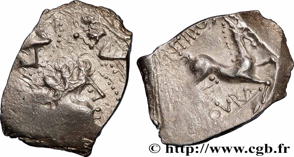 GALLIA - SOUTH WESTERN GAUL - SOTIATES (Area of Sos) Drachme au cheval, “Courantillos”, ANTIIIOS/COVRA AU