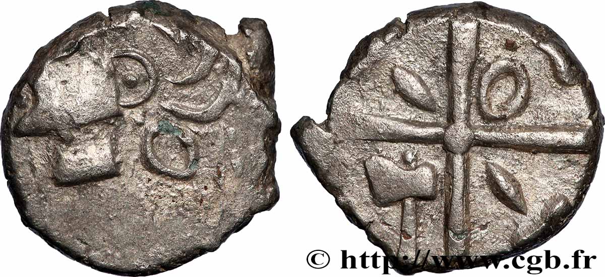 GALLIA - SUDOVESTE DELLA GALLIA - VOLCÆ TECTOSAGES (Regione di Tolosa) Drachme “à la tête cubiste”, S. 20 BB